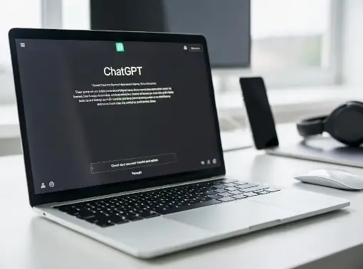 S73-Digital-Agency-ChatGPT-GEO-Optimisation-510x378 S73 GEO Agency - Laptop with ChatGPT window open